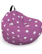 Updeco Husa fotoliu Puf Bean Bag tip Para XL fara umplutura mov cu buline albe