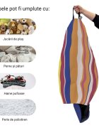 Updeco Husa fotoliu Puf Bean Bag tip Para XL fara umplutura pipa orange