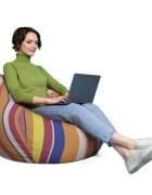Updeco Husa fotoliu Puf Bean Bag tip Para XL fara umplutura pipa orange