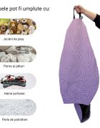 Updeco Husa fotoliu Puf Bean Bag tip Para XL fara umplutura Topografic mov