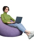 Updeco Husa fotoliu Puf Bean Bag tip Para XL fara umplutura Topografic mov