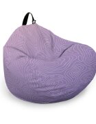 Updeco Husa fotoliu Puf Bean Bag tip Para XL fara umplutura Topografic mov