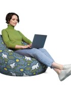 Updeco Husa fotoliu Puf Bean Bag tip Para XL fara umplutura ursi polari