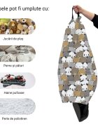 Updeco Husa fotoliu Puf Bean Bag tip Para XL fara umplutura ursuleti maro