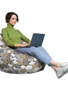 Updeco Husa fotoliu Puf Bean Bag tip Para XL fara umplutura ursuleti maro