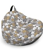 Updeco Husa fotoliu Puf Bean Bag tip Para XL fara umplutura ursuleti maro