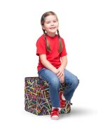 Updeco Taburet cub L Confetti fundal negru