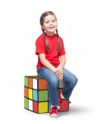 Updeco Taburet cub L Rubik Mixed