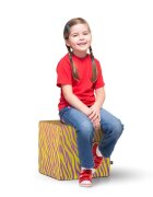 Updeco Taburet cub L Zebra gradient bright