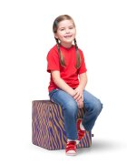 Updeco Taburet cub L Zebra gradient drak