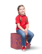 Updeco Taburet cub L Zebra purple