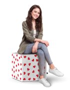 Updeco Taburet cub XL Inimi fundal alb