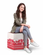 Updeco Taburet cub XL Strawberry Cake