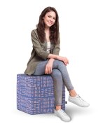 Updeco Taburet cub XL Striped Pattern
