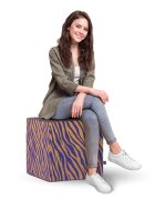 Updeco Taburet Cub XL Zebra gradient drak