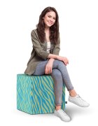 Updeco Taburet cub XL Zebra green