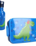 Vadobag Set cutie alimente 16x13x5 cm si bidon inox 500 ml blue