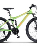 VELORS Bicicleta MTB-Full Suspension Earth 2.6 V2660G VerdePortocaliu roti 26 inch inaltime utilizator 150-165cm greutate suportata 100 kg