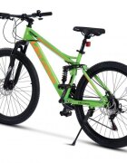 VELORS Bicicleta MTB-Full Suspension Earth 2.6 V2660G VerdePortocaliu roti 26 inch inaltime utilizator 150-165cm greutate suportata 100 kg