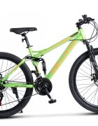 VELORS Bicicleta MTB-Full Suspension Earth 2.6 V2660G VerdePortocaliu roti 26 inch inaltime utilizator 150-165cm greutate suportata 100 kg
