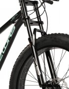 VELORS Bicicleta MTB-Full Suspension FAT BIKE Duro 2.6 V26309D NegruTurcoaz roti 26 inch inaltime utilizator 150-195 cm greutate suportata 150 kg