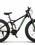 VELORS Bicicleta MTB-Full Suspension Fat Bike Duro 2.6 V26309D NegruVerde 26 inch inaltime utilizator 150-195 cm greutate suportata 150 kg