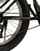 VELORS Bicicleta MTB-Full Suspension Fat Bike Duro 2.6 V26309D NegruVerde 26 inch inaltime utilizator 150-195 cm greutate suportata 150 kg