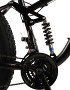 VELORS Bicicleta MTB-Full Suspension Fat Bike Duro 2.6 V26309D NegruVerde 26 inch inaltime utilizator 150-195 cm greutate suportata 150 kg