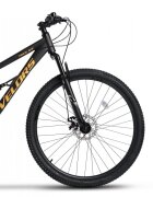 VELORS Bicicleta MTB-Full Suspension Trail 2.7 V27271D NegruGalben 27.5 inch echipare Shimano 21 viteze manete secventiale frane disc mecanice