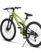 VELORS Bicicleta MTB-Full Suspension Trail 2.7 V27271D VerdeNegru 27.5 inch echipare Shimano 21 viteze manete secventiale frane disc mecanice