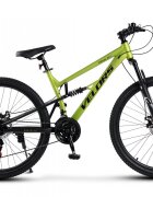 VELORS Bicicleta MTB-Full Suspension Trail 2.7 V27271D VerdeNegru 27.5 inch echipare Shimano 21 viteze manete secventiale frane disc mecanice