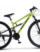 VELORS Bicicleta MTB-Full Suspension Trail 2.9 V29271D VerdeNegru 29 inch echipare Shimano 21 viteze manete secventiale frane disc mecanice