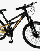 VELORS Bicicleta MTB-Full Suspension Trail V24271D NegruGalben 24 inch echipare Shimano 21 viteze manete secventiale frane disc mecanice