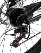 VELORS Bicicleta MTB-Full Suspension Trail V24271D PortocaliuNegru 24 inch echipare Shimano 21 viteze manete secventiale frane disc mecanice
