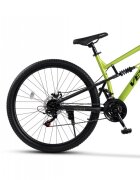 VELORS Bicicleta MTB-Full Suspension Trail V24271D VerdeNegru 24 inch echipare Shimano 21 viteze manete secventiale frane disc mecanice