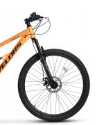 VELORS Bicicleta MTB-Full Suspension Trail V26271D PortocaliuNegru 26 inch echipare Shimano 21 viteze manete secventiale frane disc mecanice