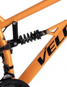 VELORS Bicicleta MTB-Full Suspension Trail V26271D PortocaliuNegru 26 inch echipare Shimano 21 viteze manete secventiale frane disc mecanice