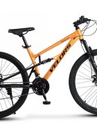 VELORS Bicicleta MTB-Full Suspension Trail V26271D PortocaliuNegru 26 inch echipare Shimano 21 viteze manete secventiale frane disc mecanice