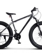 VELORS Bicicleta MTB-HT Fat Bike Hercules V2619D GriNegru roti 26 inch 21 viteze frane disc