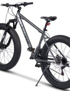 VELORS Bicicleta MTB-HT Fat Bike Hercules V2619D GriNegru roti 26 inch 21 viteze frane disc