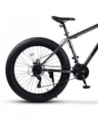 VELORS Bicicleta MTB-HT Fat Bike Hercules V2619D GriNegru roti 26 inch 21 viteze frane disc