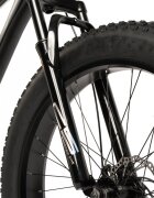 VELORS Bicicleta MTB-HT Fat Bike Hercules V2619D NegruGri roti 26 inch 21 Viteze Echipare Shimano Frane Disc Cauciucuri Late 26x4.0