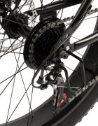 VELORS Bicicleta MTB-HT Fat Bike Hercules V2619D NegruGri roti 26 inch 21 Viteze Echipare Shimano Frane Disc Cauciucuri Late 26x4.0