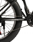 VELORS Bicicleta MTB-HT Fat Bike Hercules V2619D NegruGri roti 26 inch 21 Viteze Echipare Shimano Frane Disc Cauciucuri Late 26x4.0