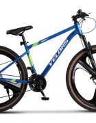 VELORS Bicicleta MTB-HT Power 2.7 V27302M AlbastruAlbVerde 27 inch cadru aluminiu