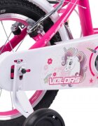VELORS Bicicleta pentru copii 2-4 ani V1202A Fucsia Roti 12 Inch Frane fataspate V-Brake Roti ajutatoare