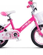 VELORS Bicicleta pentru copii 2-4 ani V1202A Fucsia Roti 12 Inch Frane fataspate V-Brake Roti ajutatoare