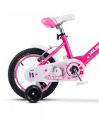 VELORS Bicicleta pentru copii 2-4 ani V1202A Fucsia Roti 12 Inch Frane fataspate V-Brake Roti ajutatoare