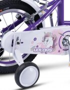 VELORS Bicicleta pentru copii 2-4 ani V1202A Mov Roti 12 Inch Frane fataspate V-Brake Roti ajutatoare