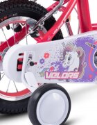 VELORS Bicicleta pentru copii 2-4 ani V1202A Roz Roti 12 Inch Frane fataspate V-Brake Roti ajutatoare